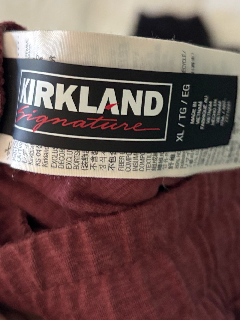 3/$24 2/$20 JOGGERS Kirkland Signature burgundy, blue heather, Black; drawstring - Picture 11 of 15